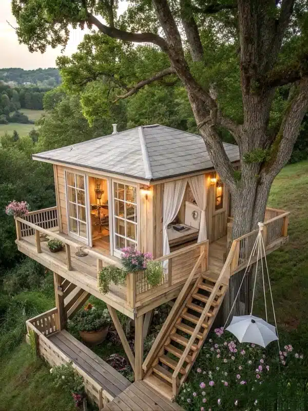 Maison dans les arbres de style scandinave 2